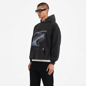 Black Represent Shark Graphic Hoodie Men’s Small